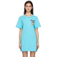 Moschino Inside Out Teddy Bear Short Dress Blue