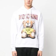 Moschino Contrasting Squiggle Teddy Bear Sweatshirt White