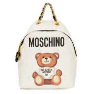 Moschino Cross Teddy Bear Medium Backpack White