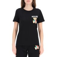 Moschino Italian Teddy Bear Slim T-Shirt Black