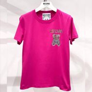 Moschino Jewelry Teddy Bear Slim T-Shirt Rose
