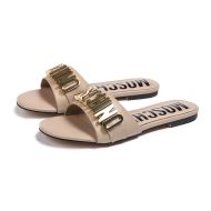 Moschino Lettering Logo Slides Apricot