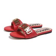 Moschino Lettering Logo Slides Red