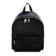 Moschino Logo Quilted Backpack Black