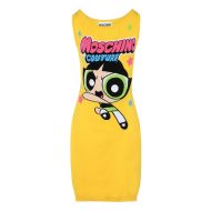 Moschino Powerpuff Girls Sleeveless Short Dress Yellow