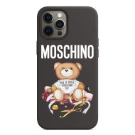 Moschino Sartorial Teddy Bear iPhone Case Black