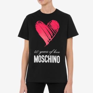 Moschino 40 Years of Love T-Shirt Black