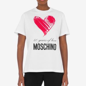 Moschino 40 Years of Love T-Shirt White