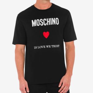 Moschino In Love We Trust T-Shirt Black