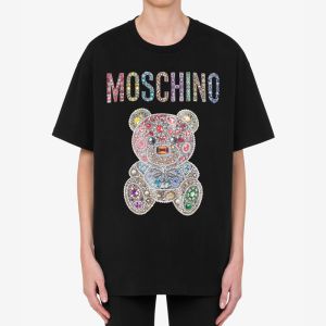 Moschino Jewelry Teddy Bear Oversize T-Shirt Black