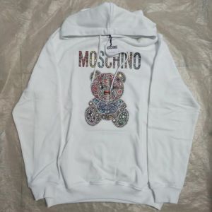 Moschino Jewelry Teddy Bear Sweatshirt White