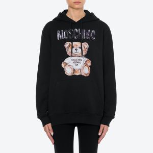 Moschino Painted Teddy Bear Sweatshirt Black