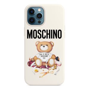 Moschino Sartorial Teddy Bear iPhone Case White