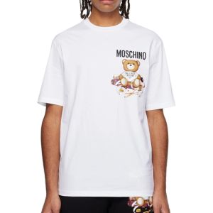Moschino Sartorial Teddy Bear Slim T-Shirt White