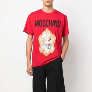 Moschino Mirror Teddy Bear T-Shirt Red