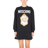 Moschino Mirror Teddy Bear Minidress Black