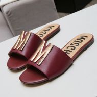 Moschino M Logo Slides Burgundy