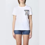 Moschino Patchwork Teddy Bear Slim T-Shirt White