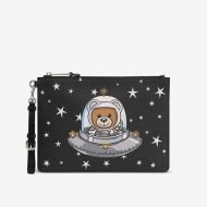 Moschino Ufo Teddy Bear Clutch Black