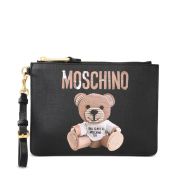 Moschino Paper Teddy Bear Clutch Black