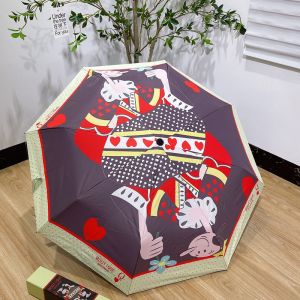 Boutique Moschino Olive Oyl 3 Folding Umbrella Black