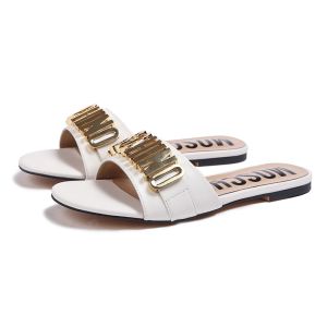 Moschino Lettering Logo Slides White