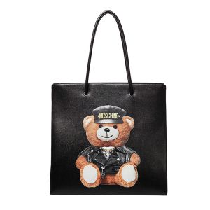 Moschino Loves Printemps Teddy Bear Tote Black