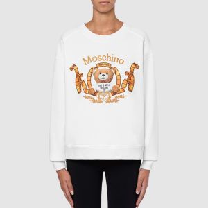 Moschino Oscar Teddy Bear Sweater White