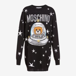 Moschino Ufo Teddy Bear Minidress Black