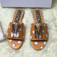 Moschino M Logo Slides Brown