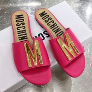 Moschino M Logo Slides Rose