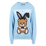 Moschino Playboy Teddy Bear Sweater Sky Blue